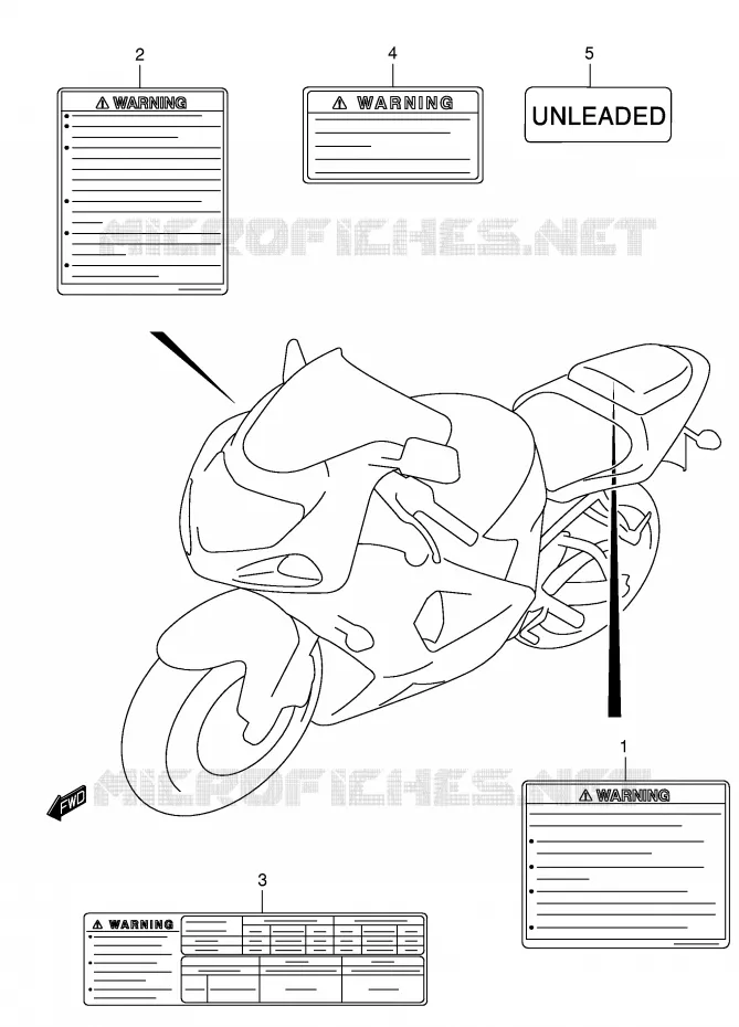 ETIKET Suzuki MOTO 600 GSX-R 2002  GSX-R600U1K2(E2)