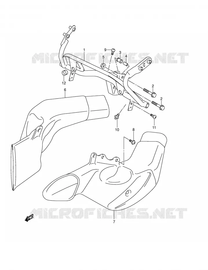 FAIRING INSTALLATIEDELEN Suzuki MOTO 1300 HAYABUSA 2007  GSX1300RZK7(E2)
