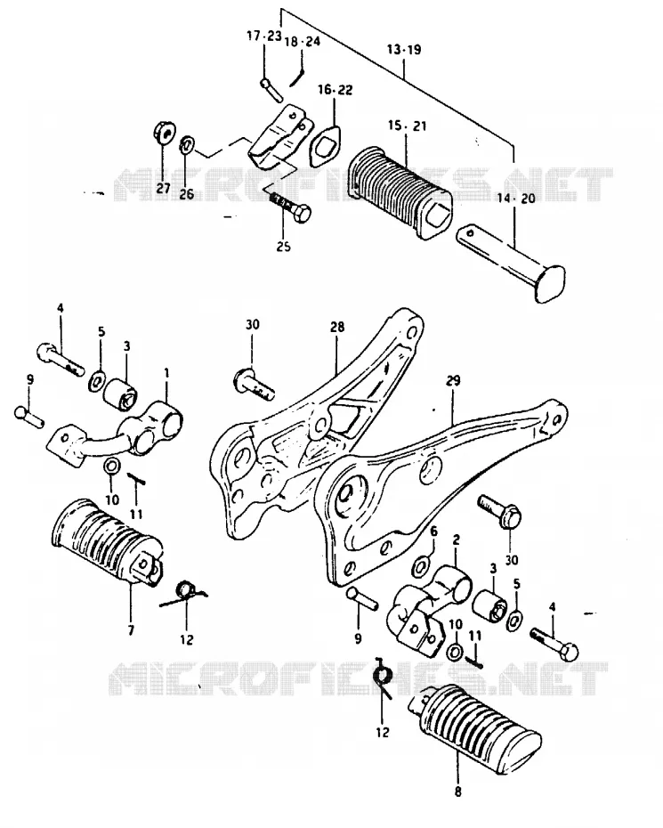 FOOTREST Suzuki MOTO 1100 GSX-E 1981  GSX1100EX(T/X)