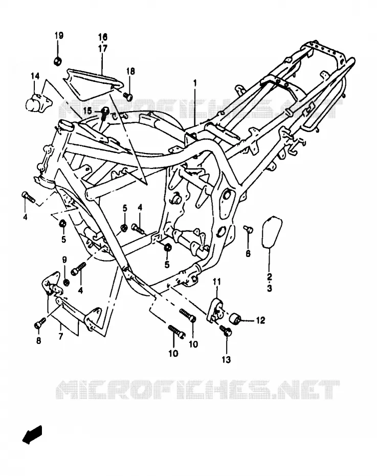 FRAME (GSF1200SAV) Suzuki MOTO 1200 BANDIT 1999  GSF1200SAX(T/V/W/X/Y)