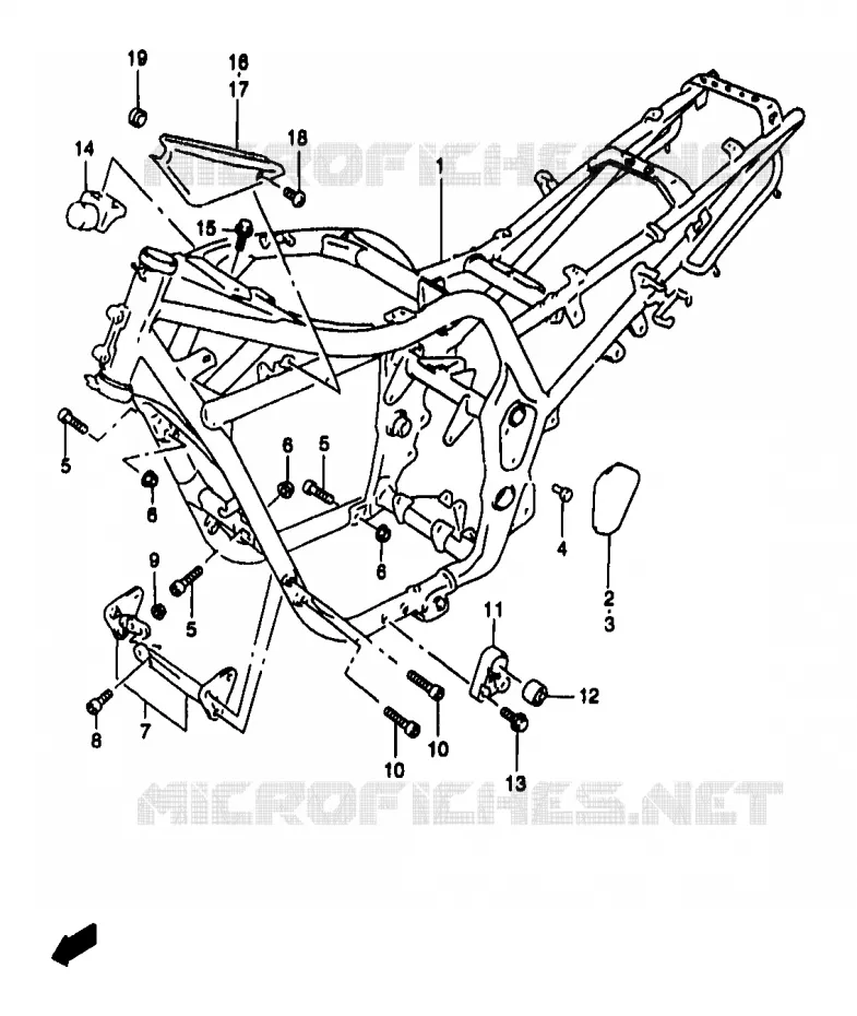 FRAME (GSF1200SAY) Suzuki MOTO 1200 BANDIT 2000  GSF1200Y(T/V/W/X/Y)