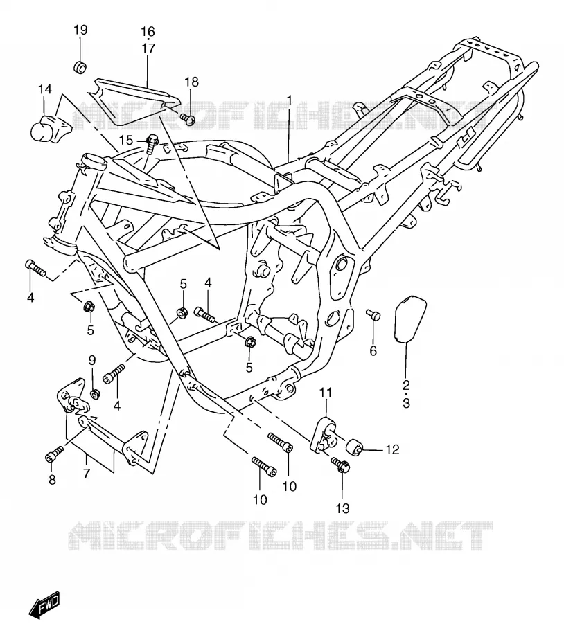 FRAME (GSF1200X/SX) Suzuki MOTO 1200 BANDIT 2000  GSF1200Y(E2)