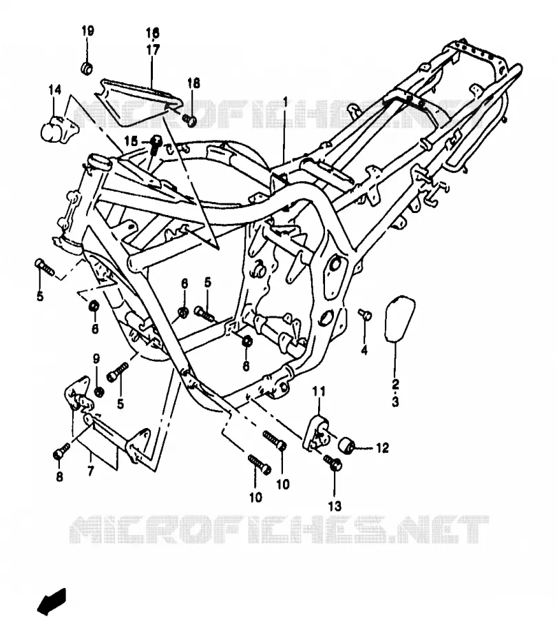 FRAME (GSF1200Y/SY) Suzuki MOTO 1200 BANDIT 2000  GSF1200SY(T/V/W/X/Y)