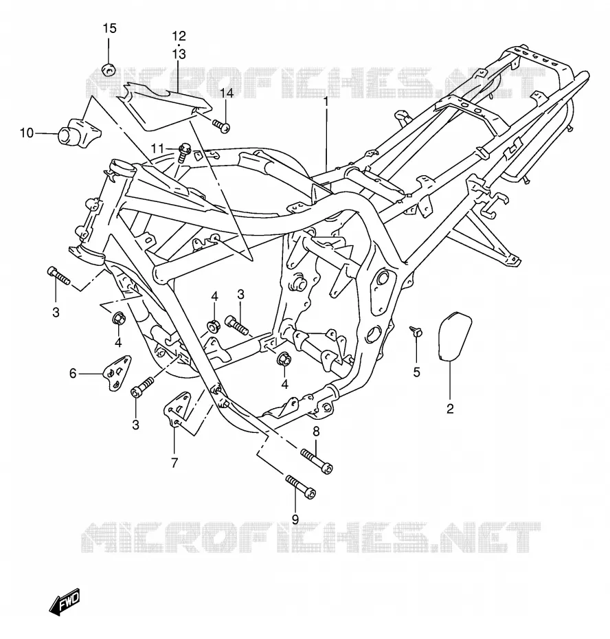 FRAME (GSF600S/US/T/UT) Suzuki MOTO 600 BANDIT 1995  GSF600S/GSF600US