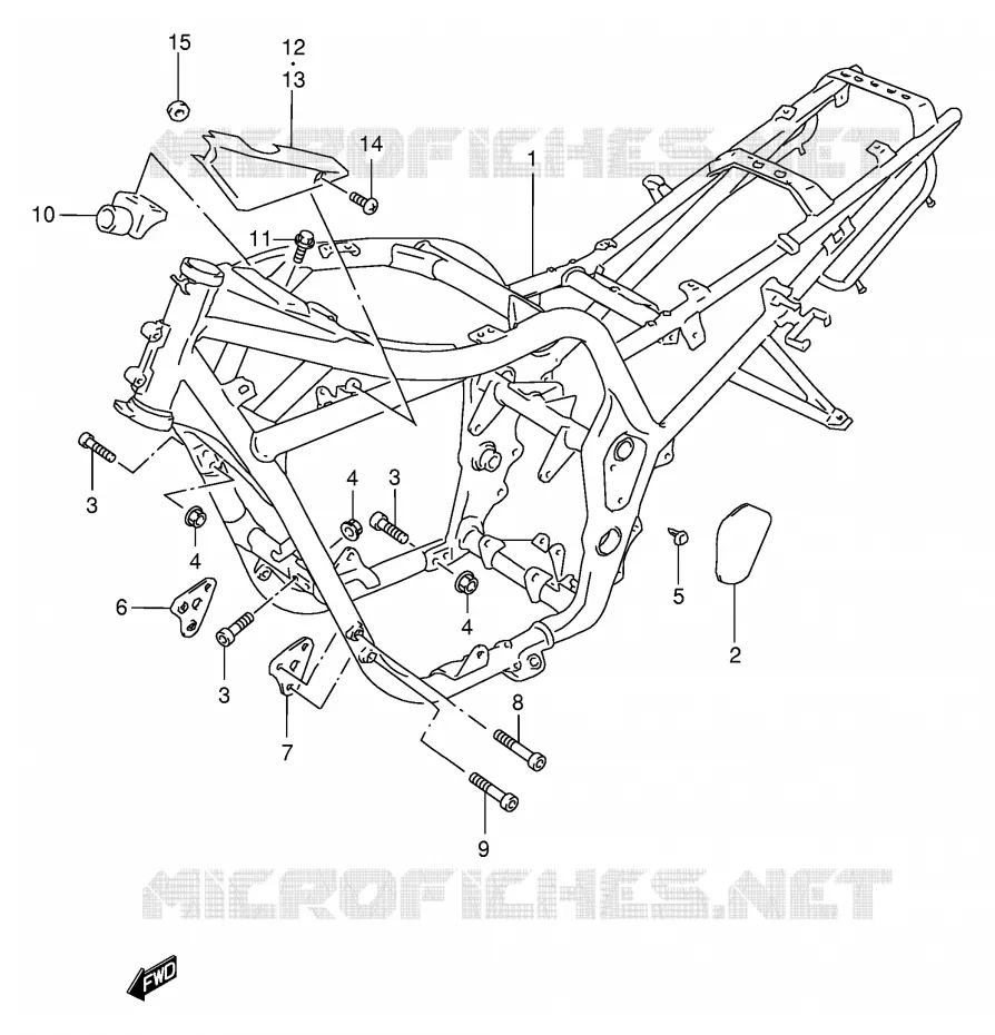 FRAME (GSF600ST/SUT) Suzuki MOTO 600 BANDIT 1996  GSF600T(E2)