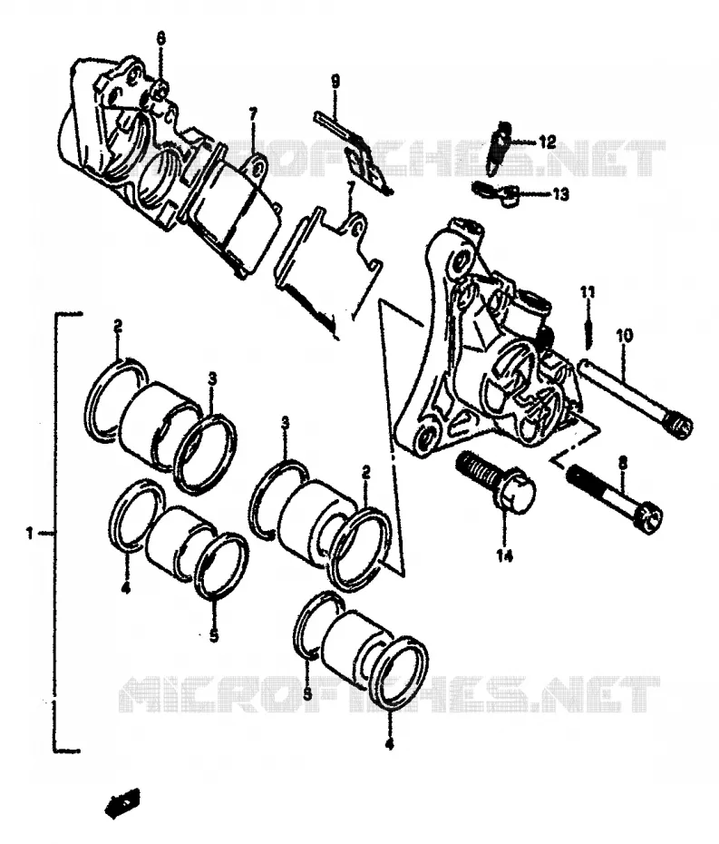 FRONT CALIPER Suzuki MOTO 1100 GSX-R 1992  GSX-R1100 N (M/N)