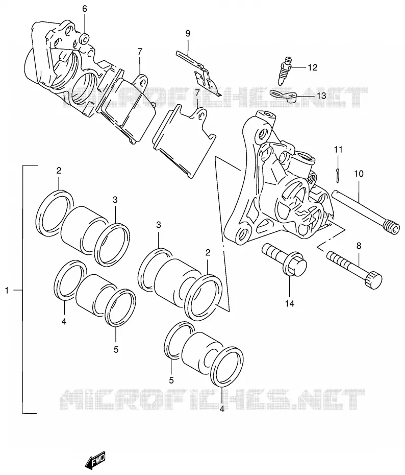 FRONT CALIPER Suzuki MOTO 400 GSX-R 1990  GSX-R400RFL(E30)