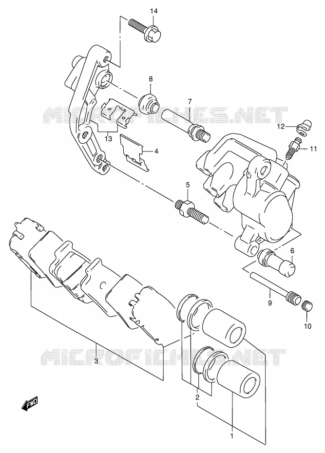 FRONT CALIPER Suzuki MOTO 600 BANDIT 1997  GSF600V/GSF600SV/GSF600UV/GSF600SUV