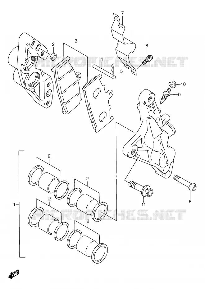 FRONT CALIPER Suzuki MOTO 600 GSX-R 2000  GSX-R600Y(E2)