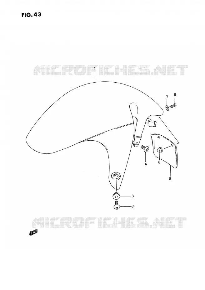 FRONT FENDER (MODELE N/P) Suzuki MOTO 750 GSX-R 1995  GSX-R750WS(E2)