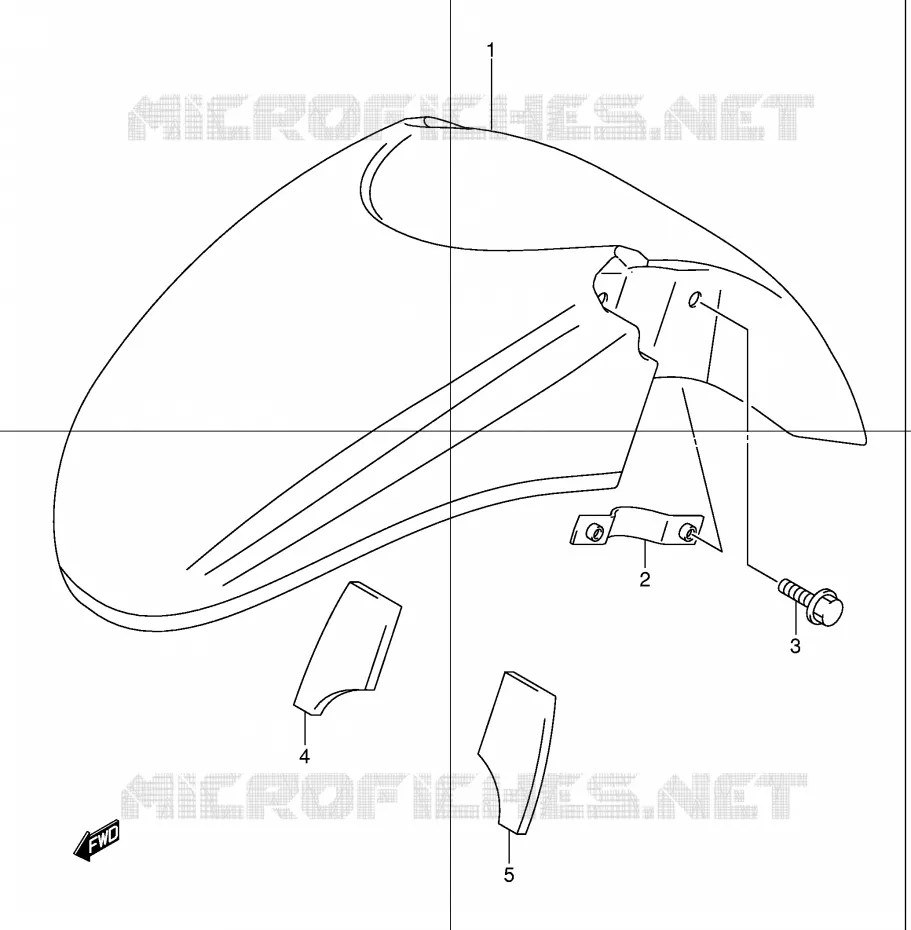 FRONT FENDER Suzuki MOTO 1200 BANDIT 2005  GSF1200K5(E2)
