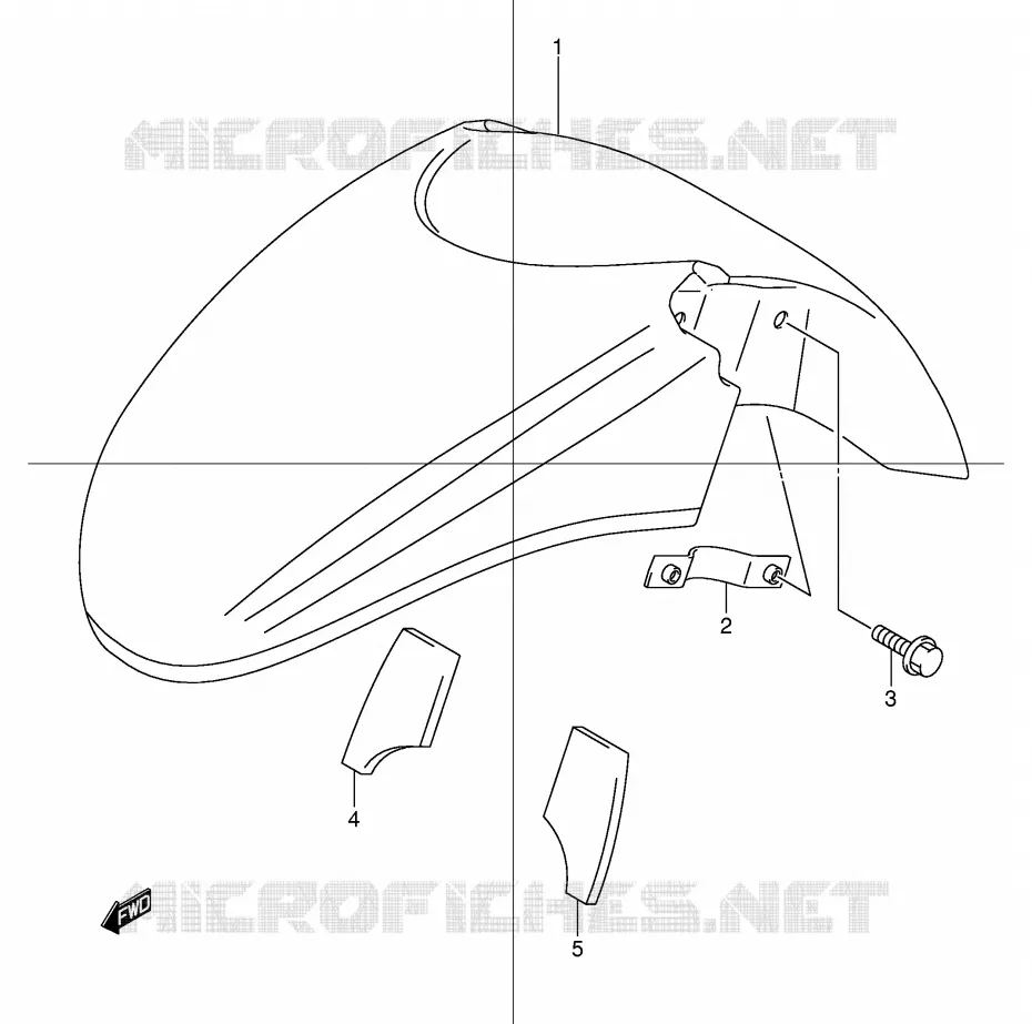 FRONT FENDER Suzuki MOTO 600 BANDIT 2003  GSF600K3(E2)