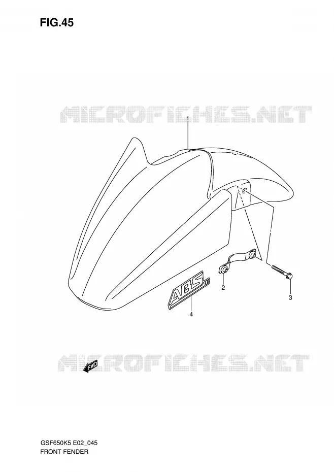 FRONT FENDER Suzuki MOTO 650 BANDIT 2006  GSF650SK6(E2)
