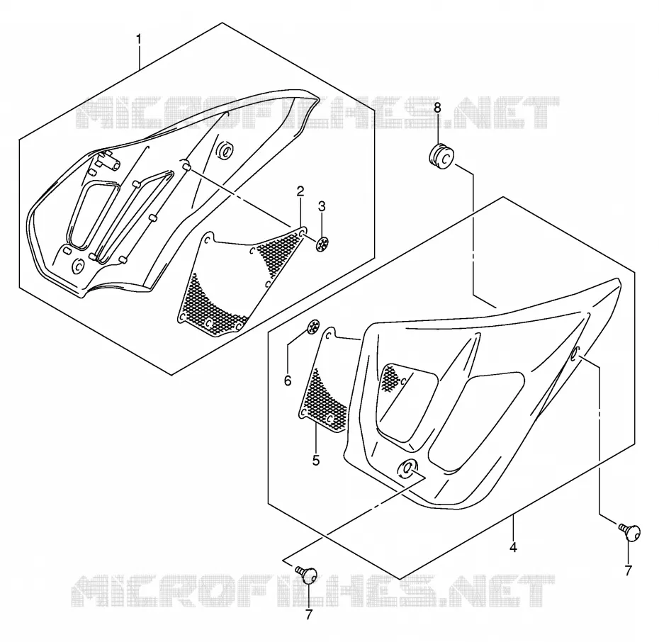 FRONT FRAME COVER (GSF650/A) Suzuki MOTO 650 BANDIT 2006  GSF650SK6(E2)