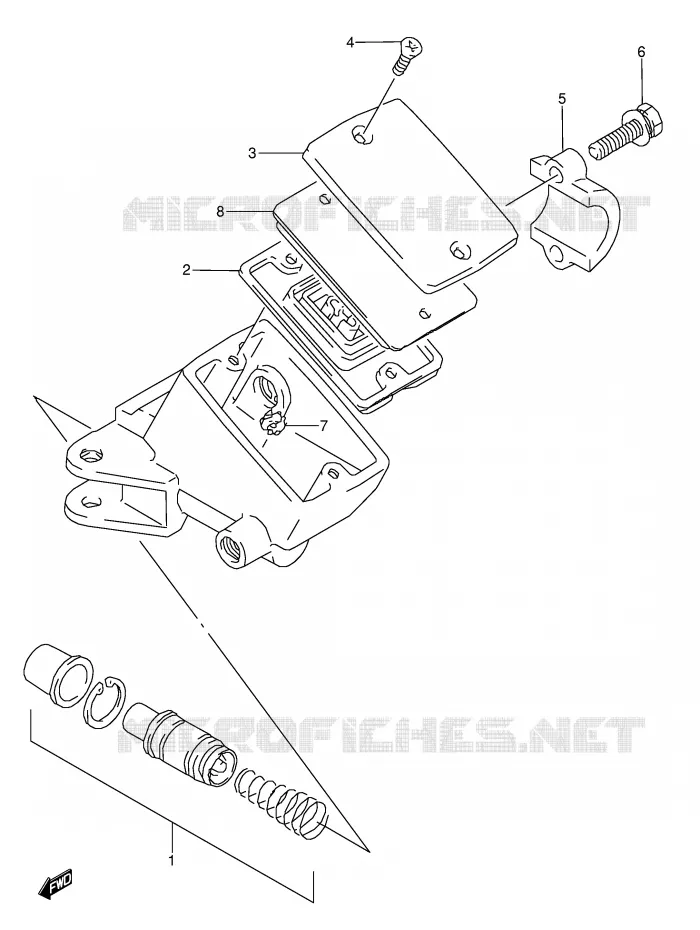 FRONT HOOFDREMCILINDER (MODELE P/R) Suzuki MOTO 1100 GSX-R 1993  GSX-R1100WP(E28)