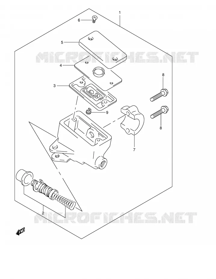 FRONT HOOFDREMCILINDER (VOIR NOTE) Suzuki MOTO 600 BANDIT 2004  GSF600SUK4(E2)
