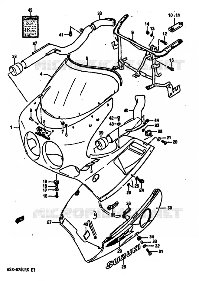 FRONT KUIP Suzuki MOTO 750 GSX-R 1989  GSX-R750RK