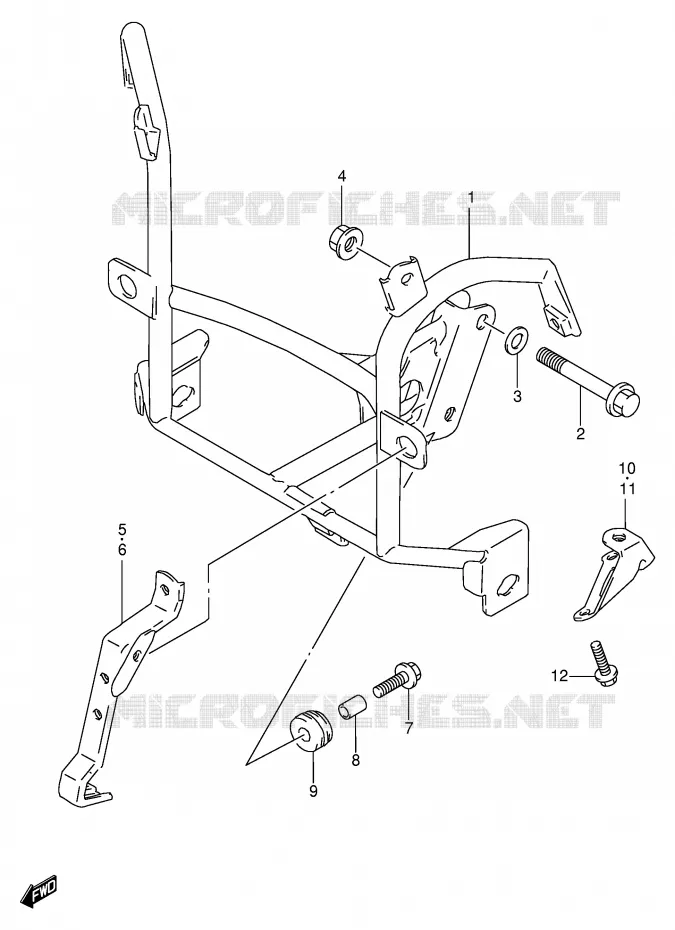 FRONT KUIP VERBLIJF (GSF600ST/SUT/SV/SUV/SW/SUW/SX/SUX) Suzuki MOTO 600 BANDIT 1997  GSF600UV(E2)