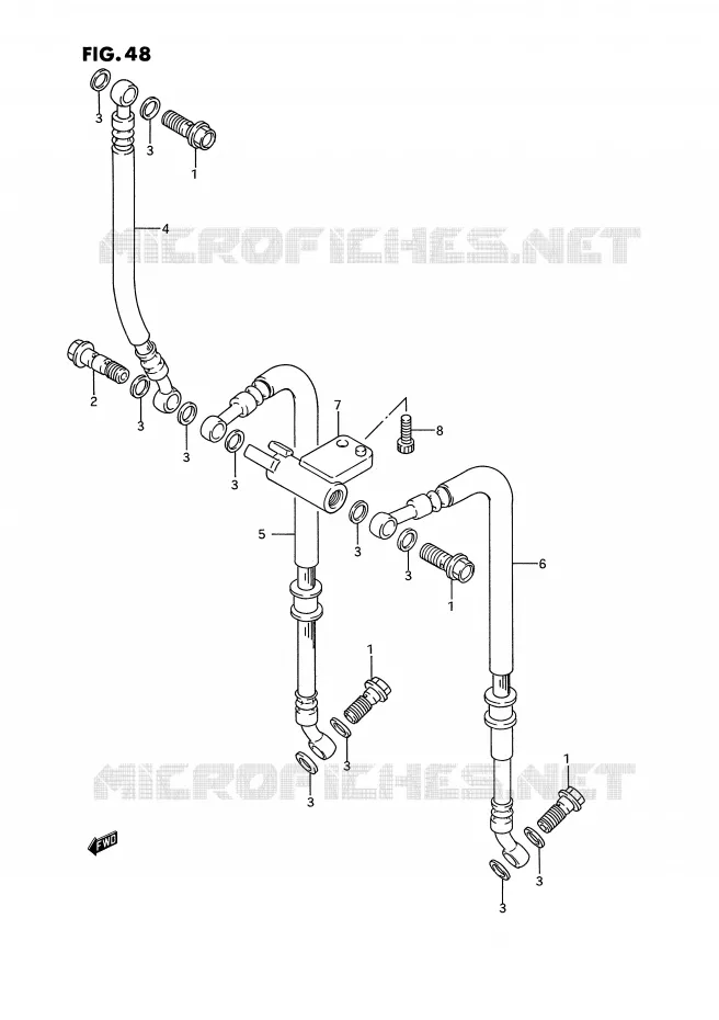 FRONT REMSLANG (MODELE N/P) Suzuki MOTO 750 GSX-R 1994  GSX-R750WR(E2)