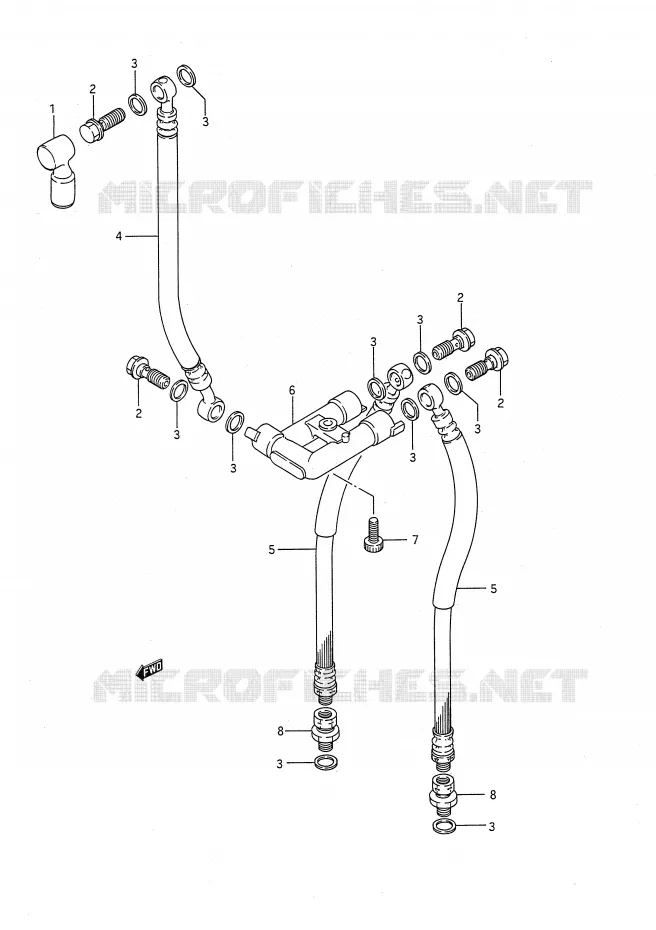 FRONT REMSLANG Suzuki MOTO 1100 GSX-F 1993  GSX1100FP(E28)