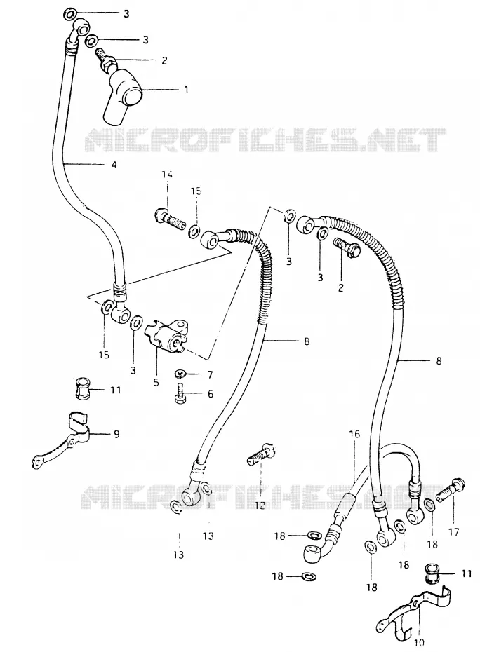 FRONT REMSLANG Suzuki MOTO 400 GSX 1983  GSX400FD
