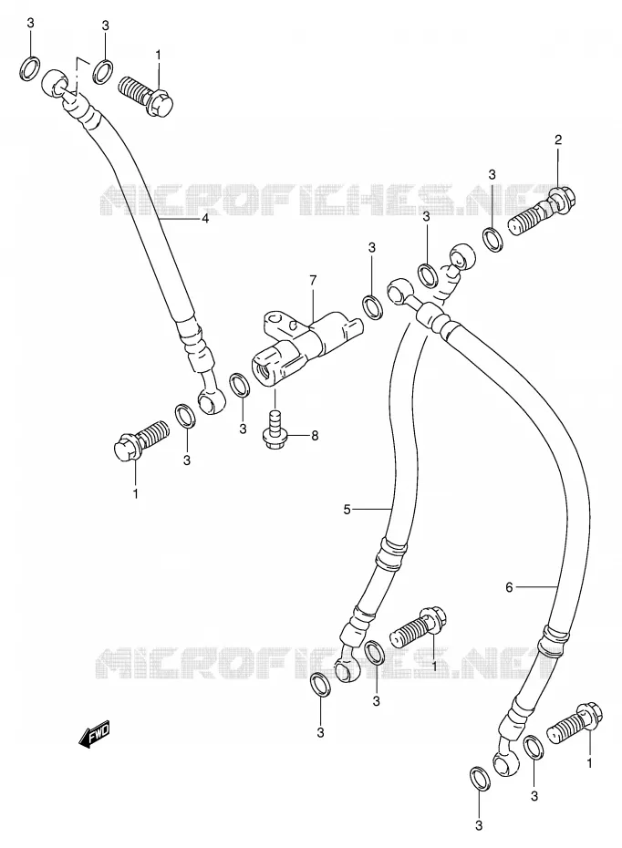 FRONT REMSLANG Suzuki MOTO 400 GSX-R 1993  GSX-R400RP(E30)