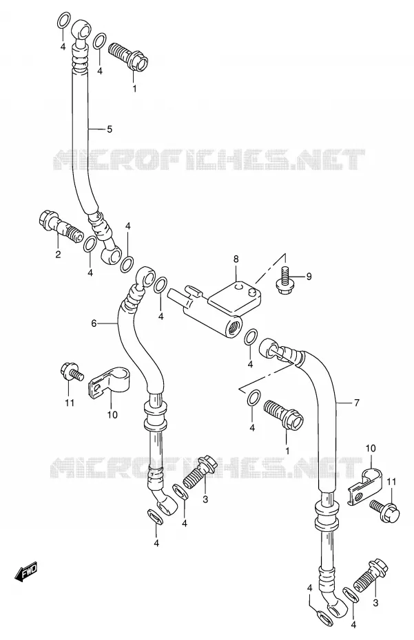 FRONT REMSLANG Suzuki MOTO 600 BANDIT 1999  GSF600X(E2)