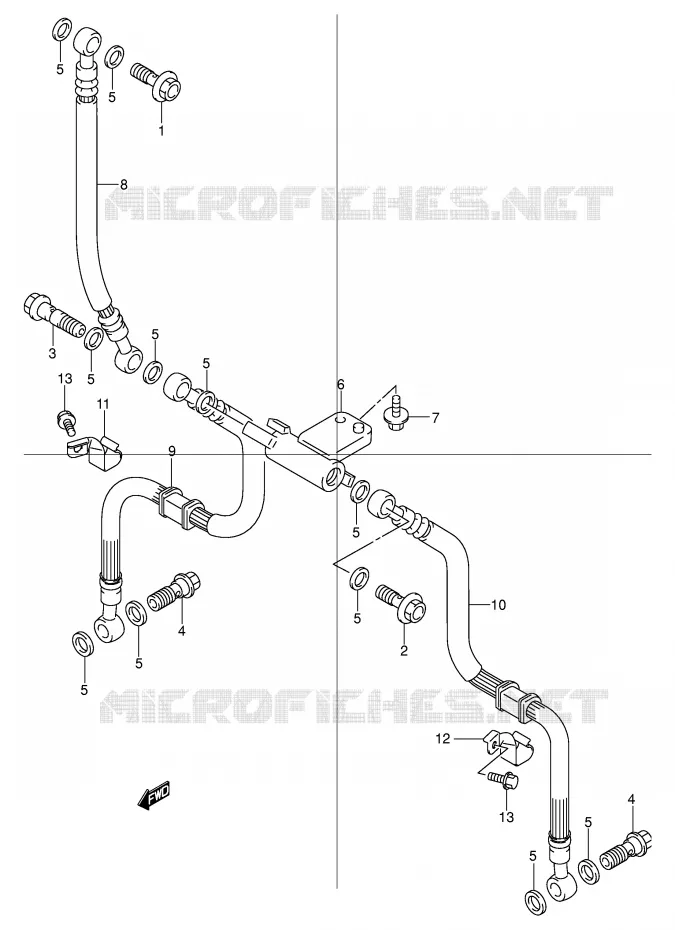 FRONT REMSLANG Suzuki MOTO 600 BANDIT 2001  GSF600K1(E2)