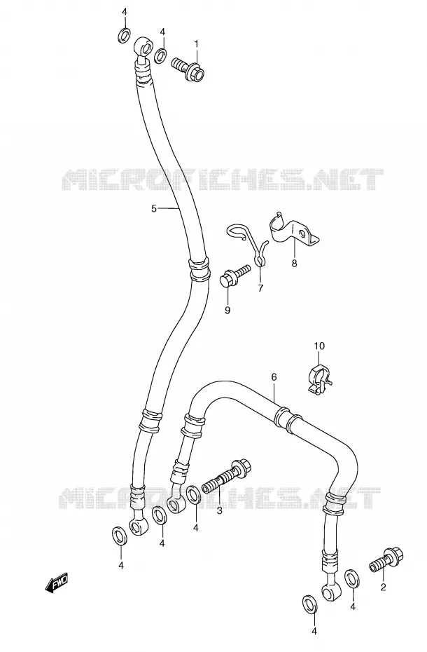 FRONT REMSLANG Suzuki MOTO 600 GSX-R 2000  GSX-R600Y(E2)