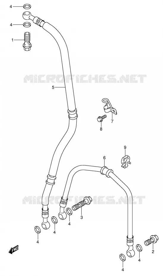 FRONT REMSLANG Suzuki MOTO 750 GSX-R 2004  GSX-R750U2K4(E2)