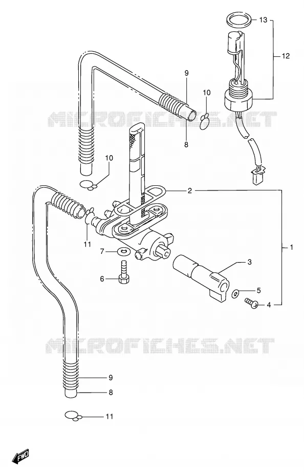 FUEL COCK (MODELE P/R) Suzuki MOTO 1100 GSX-R 1995  GSX-R1100WS(E2)