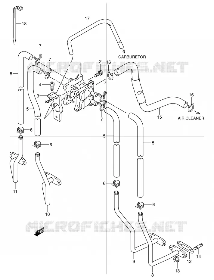 FUEL EVAP SYSTEM Suzuki MOTO 600 BANDIT 2000  GSF600Y(E2)