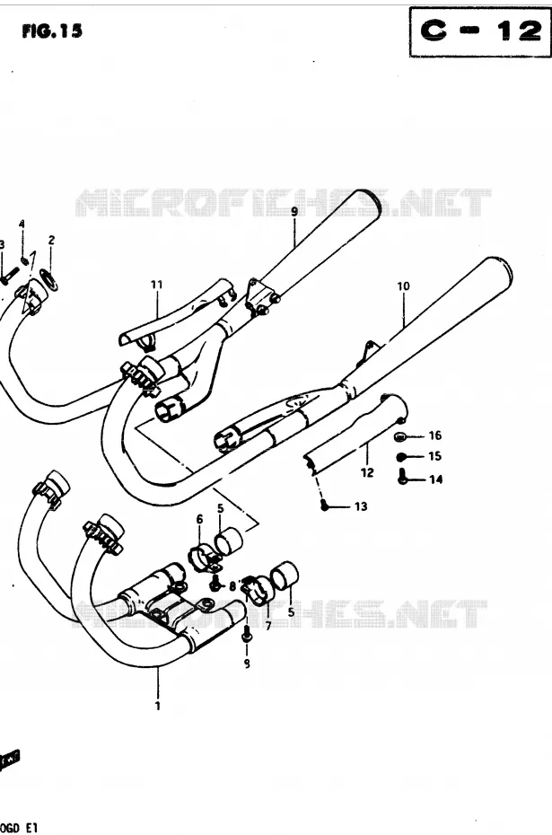 GELUIDDEMPER (MODELE D) Suzuki MOTO 850 GS 1983  GS850GD(E1)