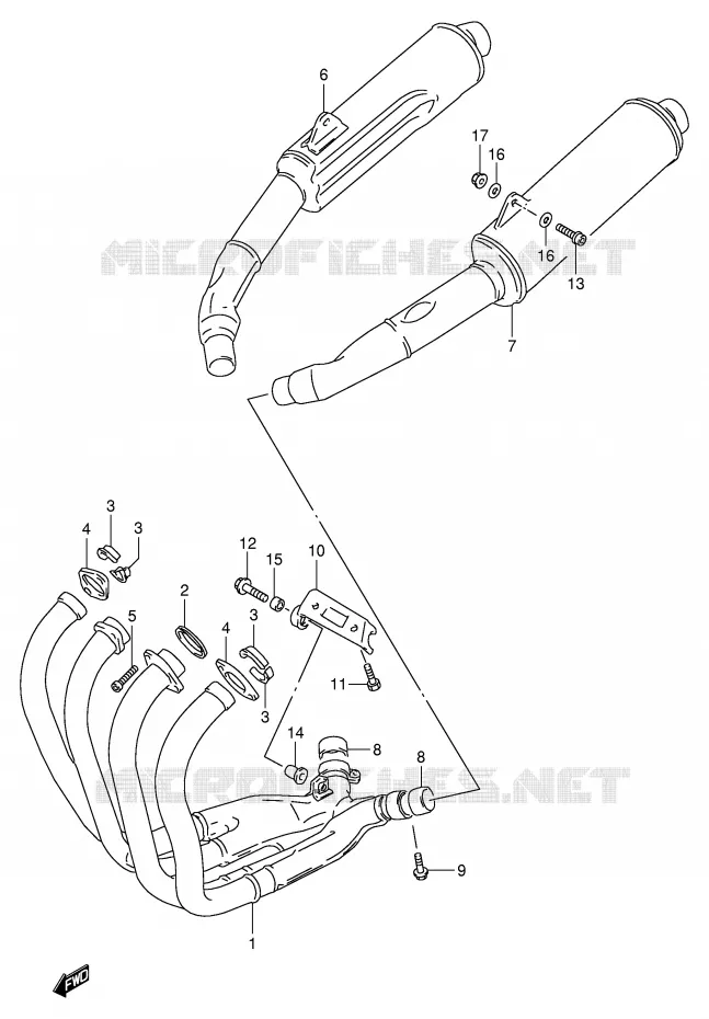 GELUIDDEMPER (MODELE P/R) Suzuki MOTO 1100 GSX-R 1998  GSX-R1100WW(E2)