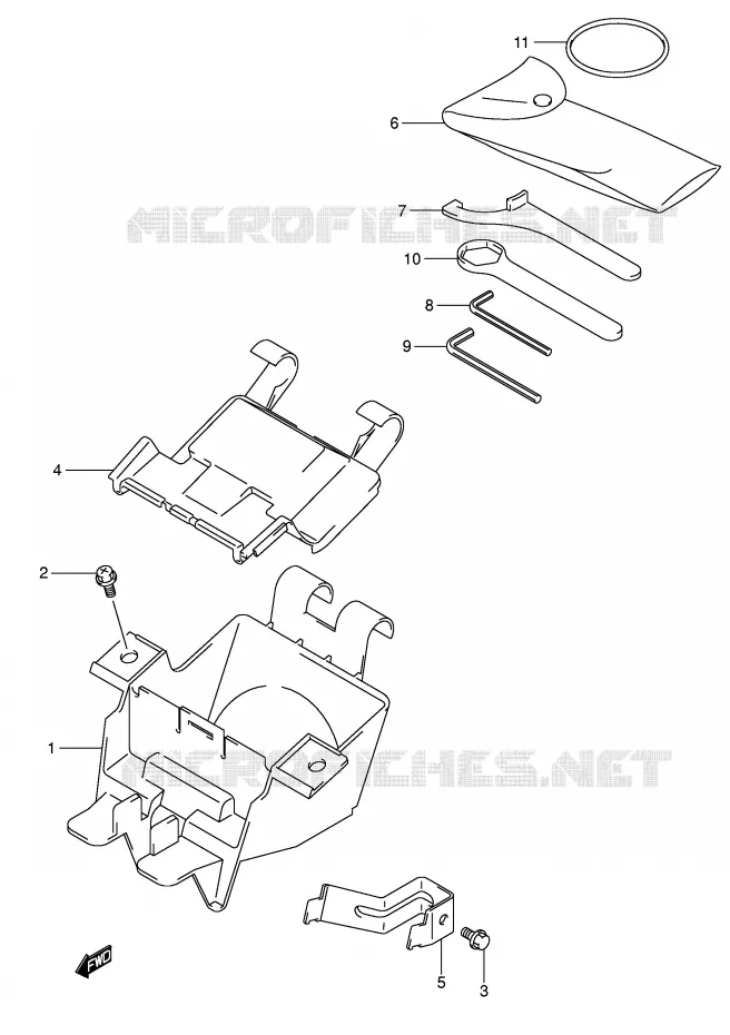 GEREEDSCHAPSKIST Suzuki MOTO 650 BANDIT 2006  GSF650K6(E2)