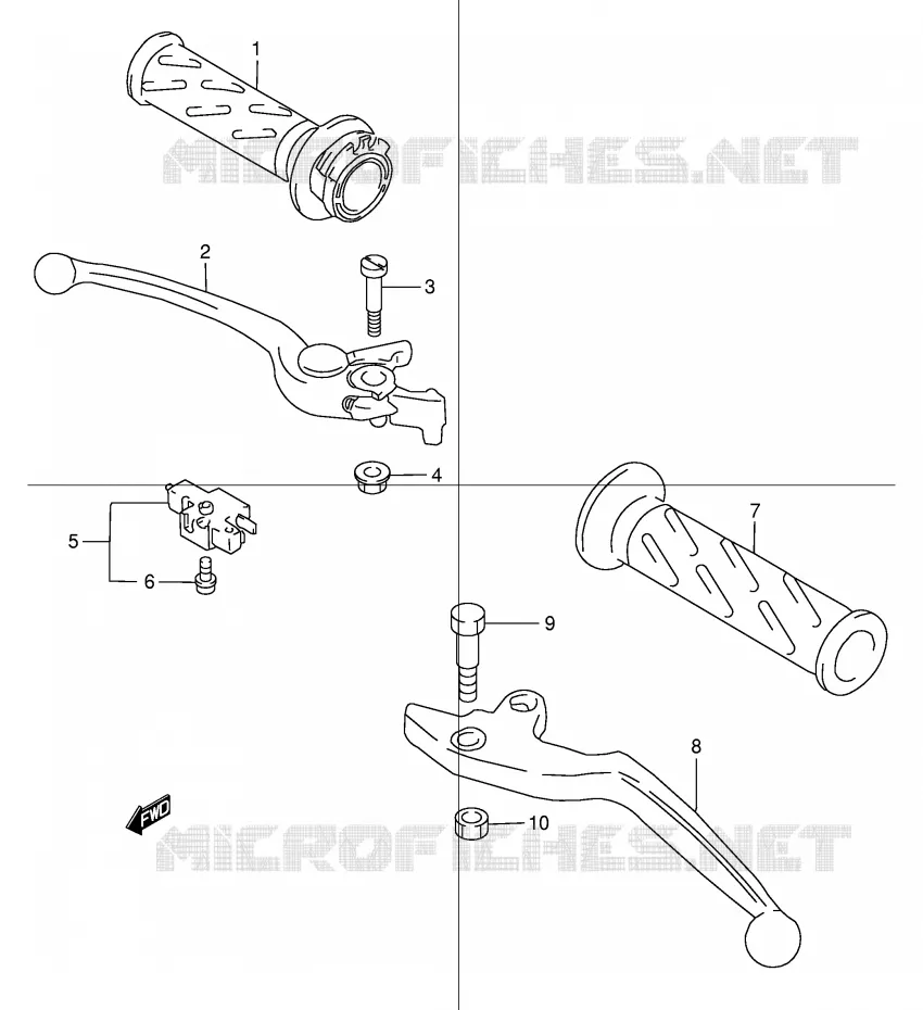HANDGRIPS - LEVERS Suzuki MOTO 1200 GSX 2000  GSX1200Y(E4)