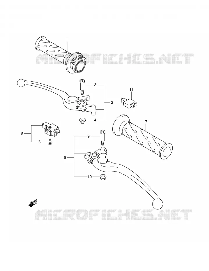 HANDGRIPS - LEVERS Suzuki MOTO 1300 HAYABUSA 2004  GSX1300RK4(E2)