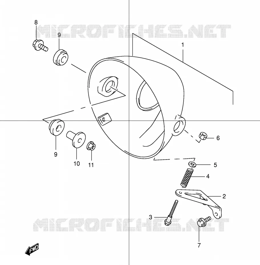 HEADLIGHT BOWL (WITH OUT COWLING) Suzuki MOTO 600 BANDIT 2002  GSF600K2(E2)