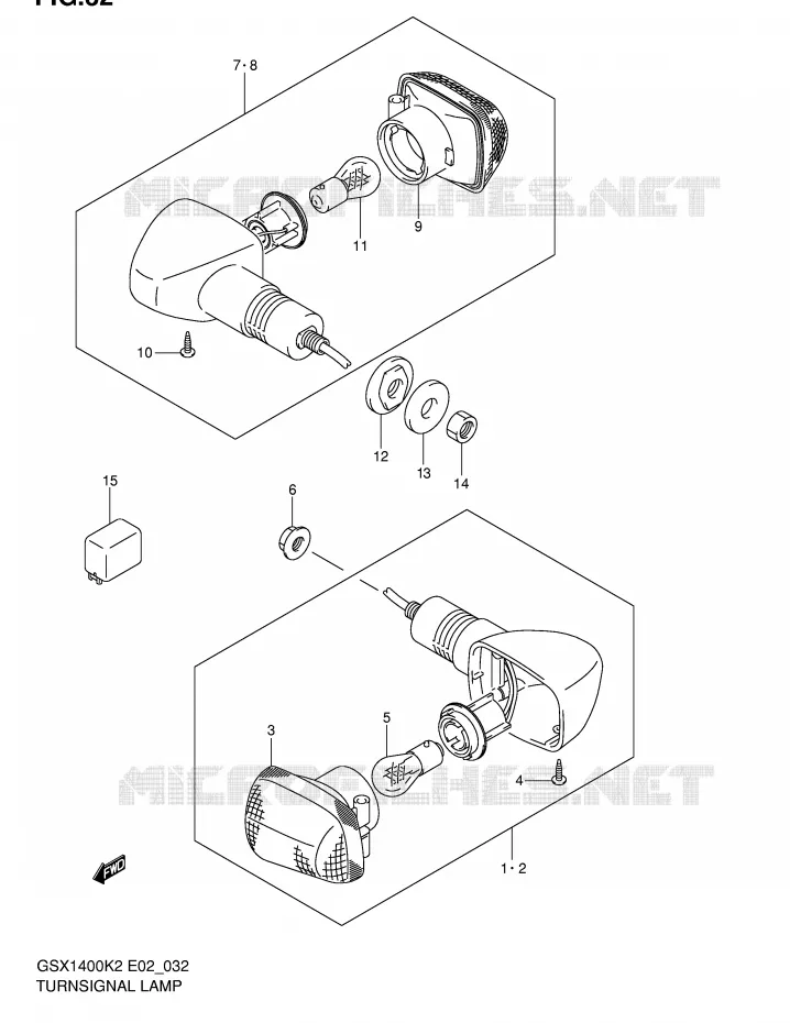 INDICATOREN (E2,E19) Suzuki MOTO 1400 GSX 2005  GSX1400K5(E2)