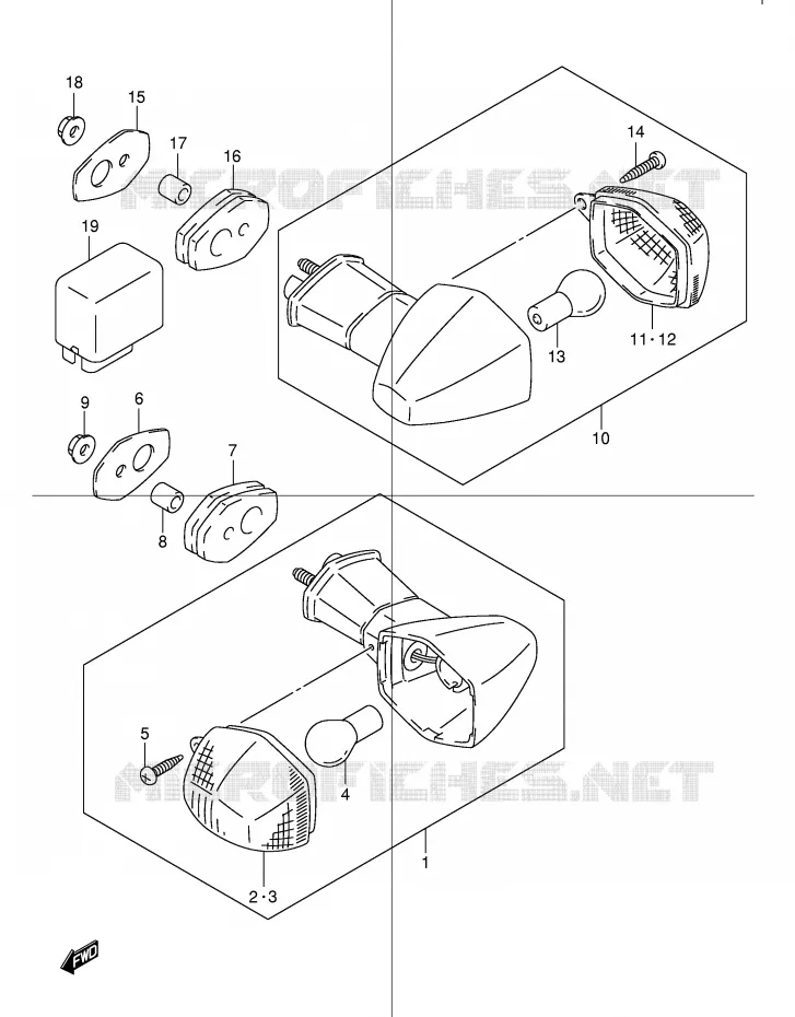 INDICATOREN (GSF600SY/SUY/SK1/SK2/SK3/SK4/SUK1/SUK2/SUK3/SUK4) Suzuki MOTO 600 BANDIT 2003  GSF600SUK3(E2)