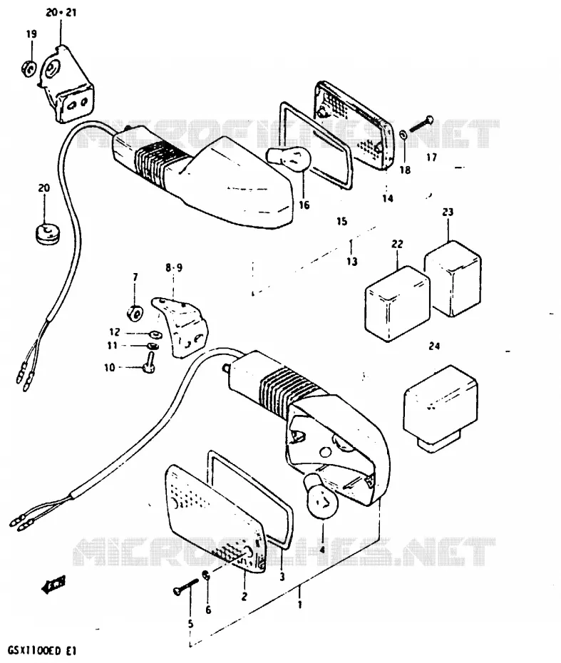 INDICATOREN (GSX1100ESD) Suzuki MOTO 1100 GSX 1982  GSX1100Z(Z/D)