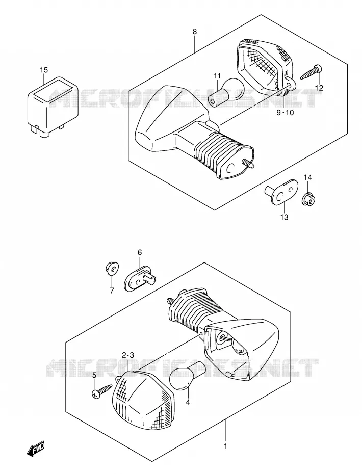 INDICATOREN (MODELE K2/K3) Suzuki MOTO 600 GSX-R 2002  GSX-R600U2K2(E2)