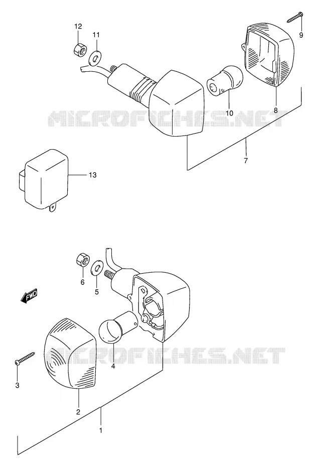 INDICATOREN (MODELE M) Suzuki MOTO 250 GSX 1997  GSX250FV(E24)