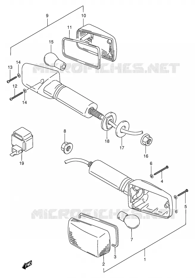 INDICATOREN (MODELE S) Suzuki MOTO 1100 GSX-R 1997  GSX-R1100WV(E2)