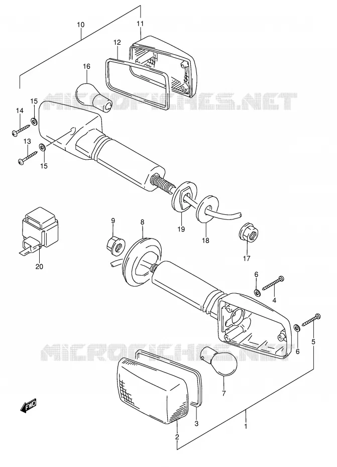 INDICATOREN Suzuki MOTO 1100 GSX-R 1996  GSX-R1100WSKT(E28)