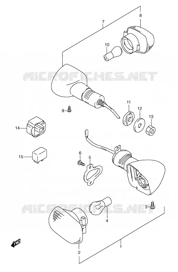 INDICATOREN Suzuki MOTO 600 GSX-R 1999  GSX-R600X(E2)