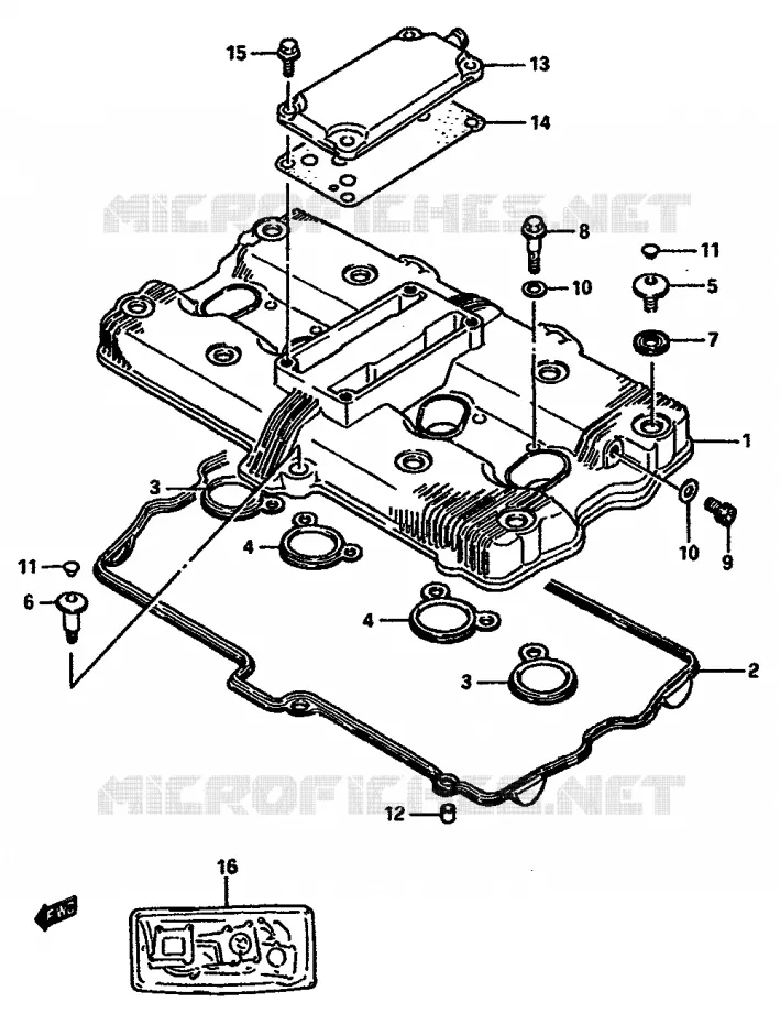 KLEPPENDEKSEL Suzuki MOTO 750 GSX-R 1985  GSX-R750F(F/G/H)