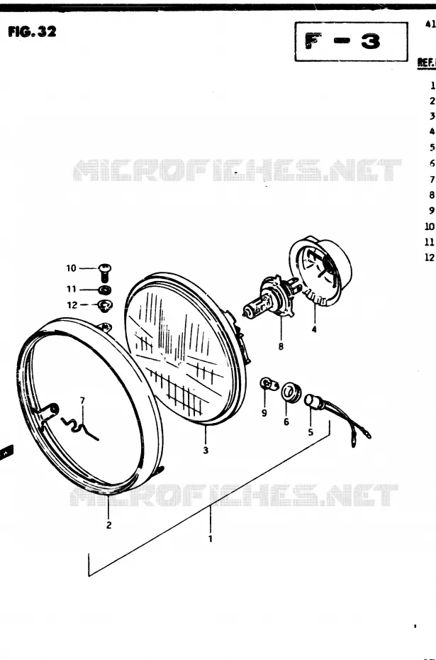 KOPLAMP (E2) Suzuki MOTO 250 GSX 1982  GSX250ESZ(Z/D)