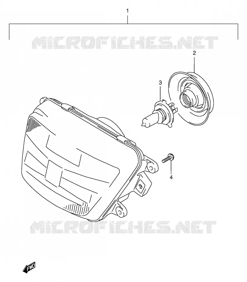 KOPLAMP (GSF600ST/SV/SW/SX E24) Suzuki MOTO 600 BANDIT 1999  GSF600UX(E2)