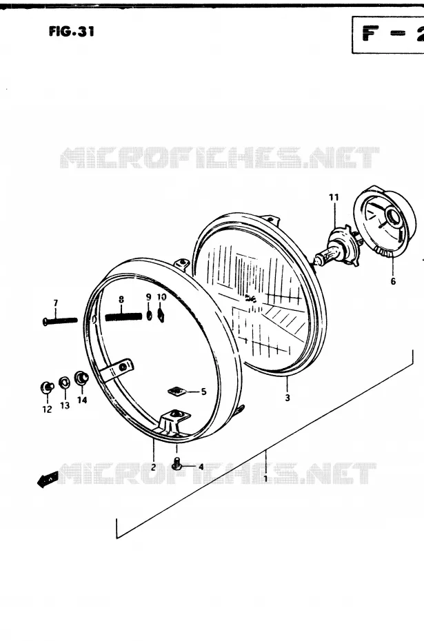 KOPLAMP Suzuki MOTO 250 GSX 1982  GSX250EZ(Z/D)